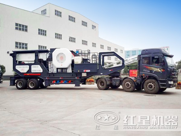 一小時(shí)200t建筑垃圾制砂機(jī)搭載車(chē)頭