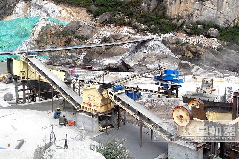 機(jī)制砂生產(chǎn)線現(xiàn)場