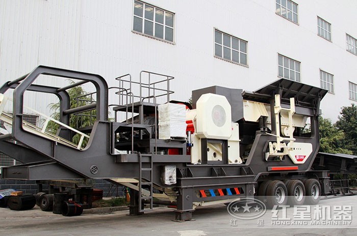 輪胎設(shè)計的移動石頭破碎機(jī) 輪胎設(shè)計的移動石頭破碎機(jī)