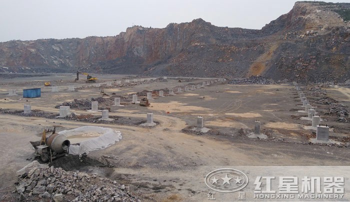 整理場(chǎng)地，地基打樁