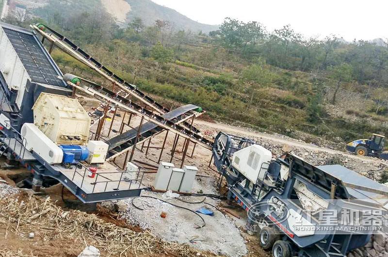 花崗巖骨料加工現(xiàn)場(chǎng) 花崗巖骨料加工現(xiàn)場(chǎng)