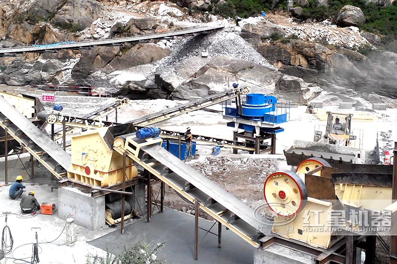 石子打砂機生產線現(xiàn)場