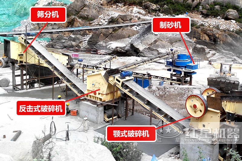 全套砂石料生產(chǎn)線現(xiàn)場(chǎng)