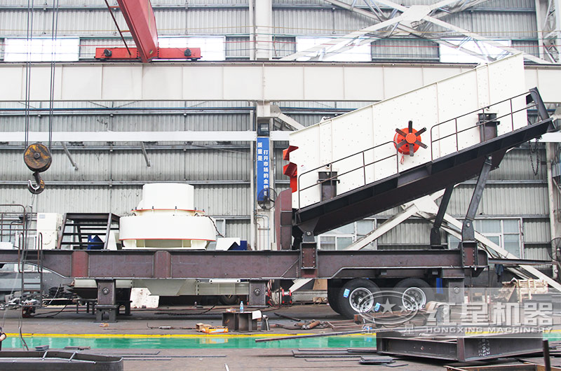 沖擊破移動(dòng)破碎機(jī)，制砂+篩分，多種規(guī)格級(jí)配合理